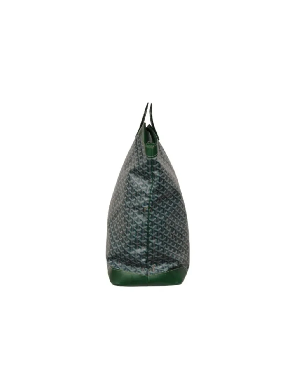 Goyard Beluga GM Top Handle XXL Tote Bag Green Leather Carry Travel On Vtg 2000